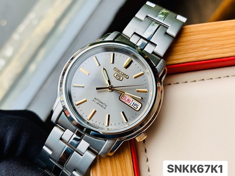 Đồng Hồ Nam Dây Thép SEIKO Automatic SNKK67K1 | Kính Hardlex