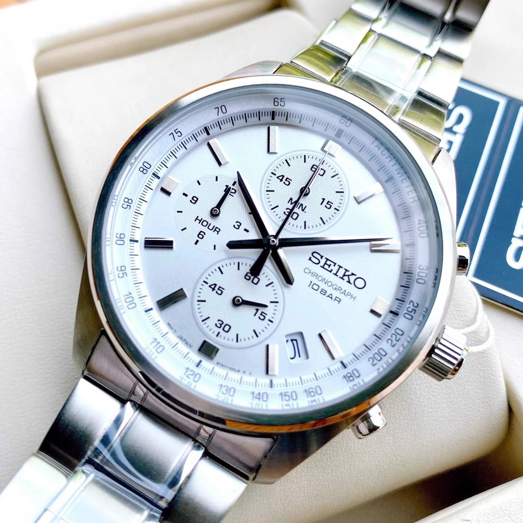 Đồng Hồ Nam Dây Thép SEIKO Quartz SSB375P1 | Kính Hardlex Đồng Hồ Nam Dây Thép SEIKO Quartz SSB375P1 | Kính Hardlex