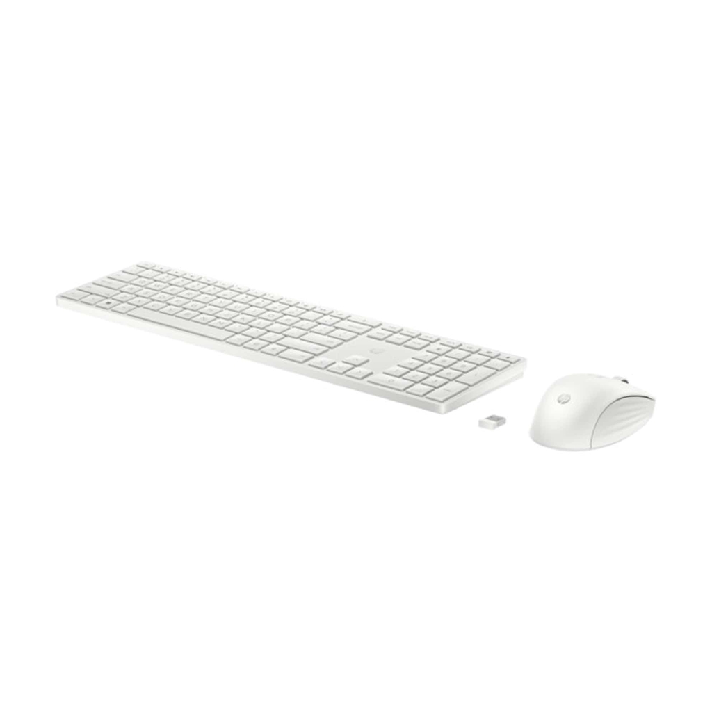 Bộ bàn phím và chuột không dây HP 650 4R016AA (2.4GHz, USB-A, màu trắng)