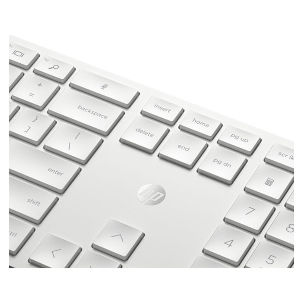 Bộ bàn phím và chuột không dây HP 650 4R016AA (2.4GHz, USB-A, màu trắng)