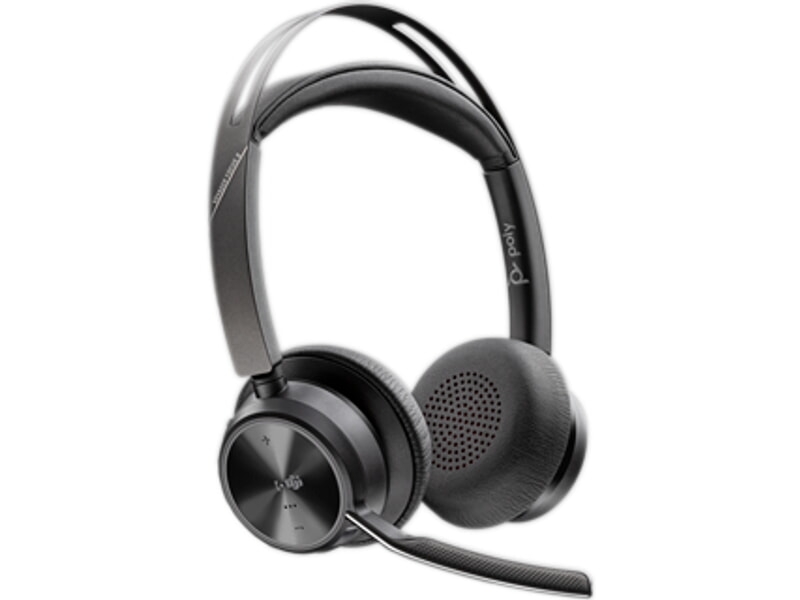Tai nghe không dây Poly Voyager Focus 2 Microsoft Teams USB-C 9T9J4AA (ANC, mic Acoustic Fence, kèm BT700 và adapter USB-C/A)