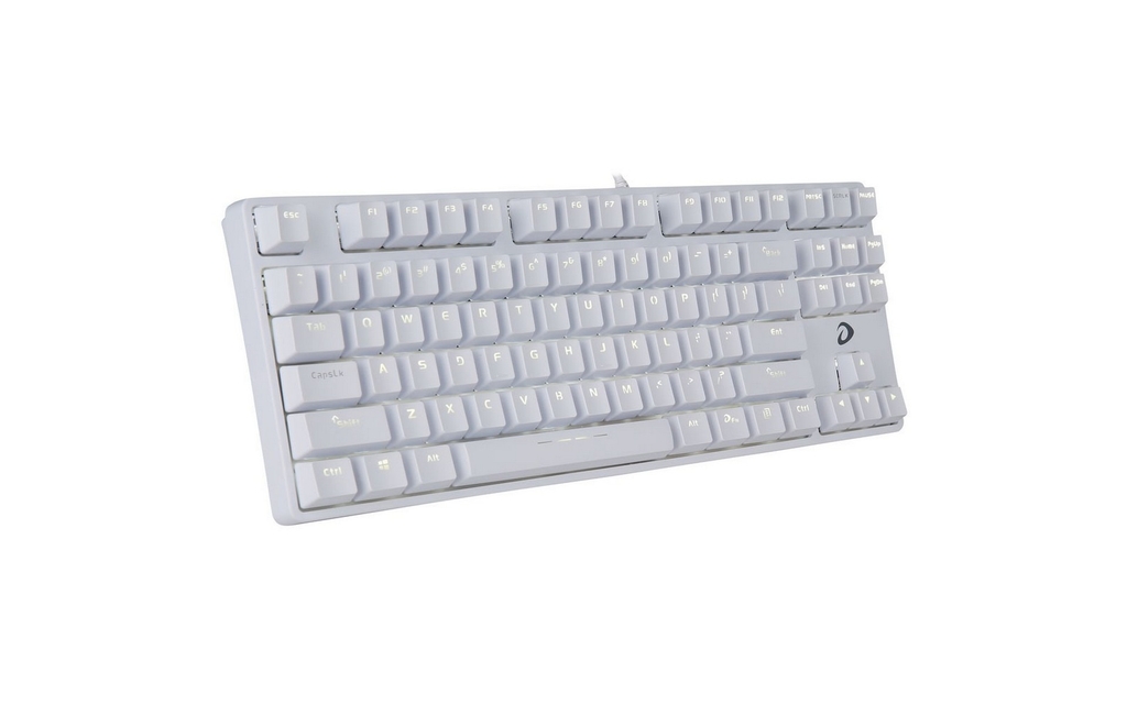 Bàn Phím Cơ Dare-U EK87 White Ice Blue Gaming Red Switch TKL (Trắng)