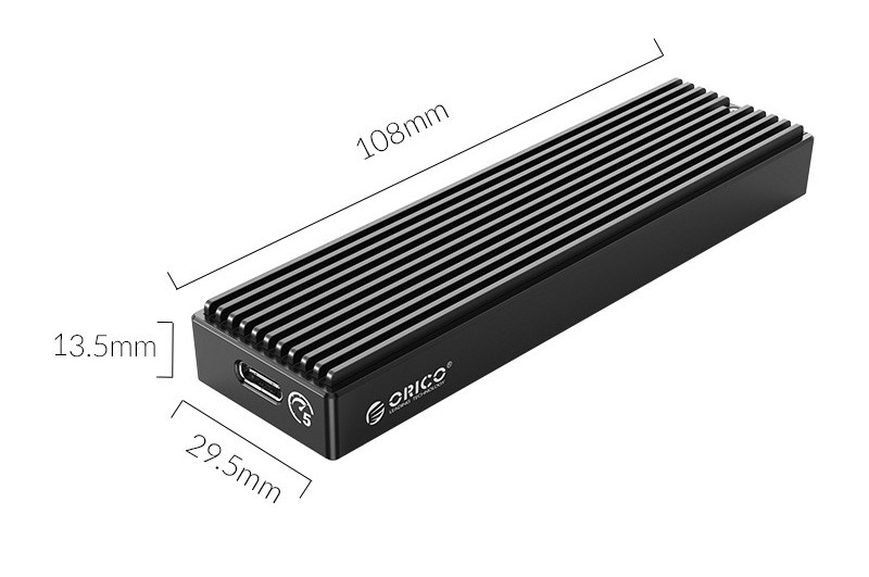 Hộp ổ cứng M.2 SSD ORICO M2PF-C3-BK Tốc độ 5Gbps