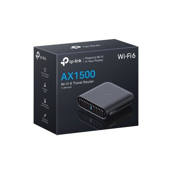 Router Di Động Wi-Fi TP-Link TL-WR1502X (Wi-Fi 6, AX1500, băng tần kép, 1 cổng WAN Gigabit, 1 cổng LAN Gigabit)