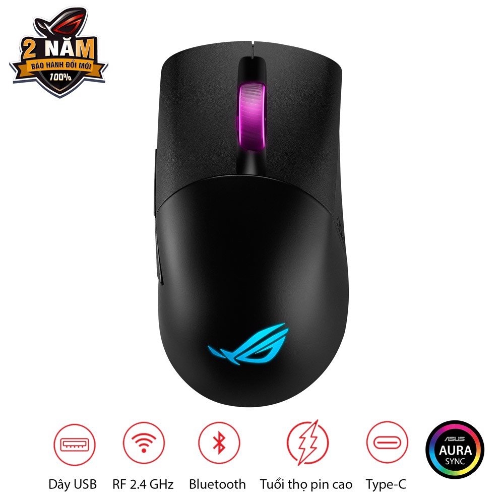 Chuột không dây Asus ROG Keris (USB/RGB/màu đen)