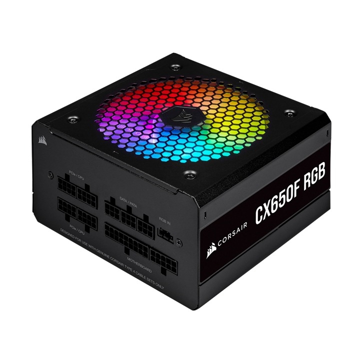 Nguồn Corsair CX650F RGB Black Plus Bronze - CP-9020217-NA