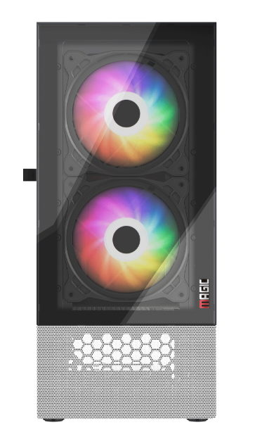 Thùng máy Magic GM-04 Black White Air sẵn 3 Fan