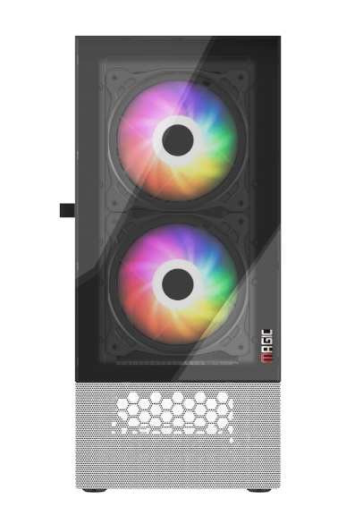 Thùng máy Magic GM-04 Black White Air sẵn 3 Fan