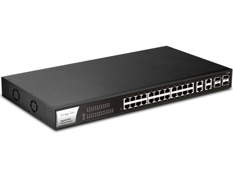 24-Port Gigabit PoE Smart Switch DrayTek VigorSwitch P1282