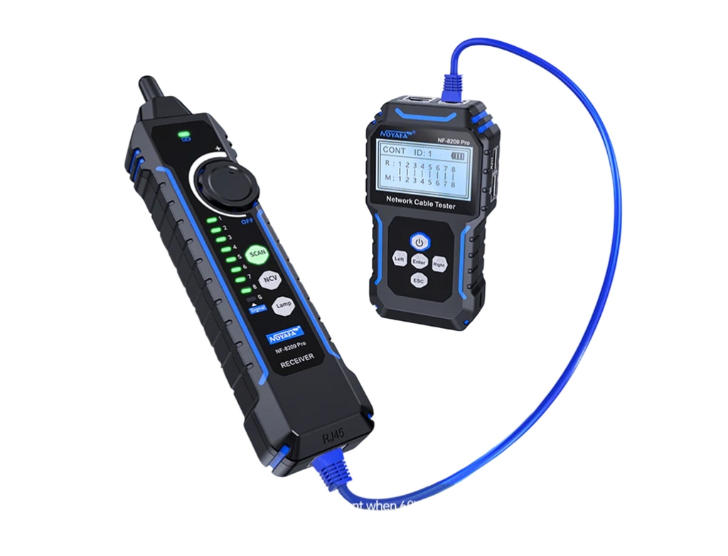 Bộ test cáp mạng NOYAFA NF-8209 Pro (RJ45, đo dài 350m, PoE, Port Flash, QC Test, NCV)