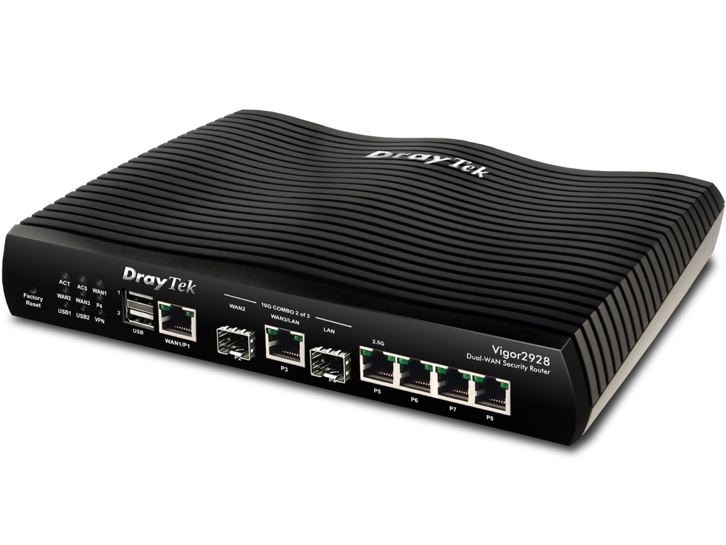 Router DrayTek Vigor2928 (Dual-WAN, 10G SFP+, 9.3Gbps, 50 VPN)