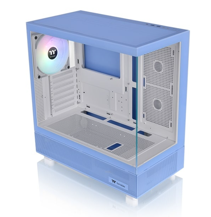 View 270 TG ARGB Hydrangea Blue Mid Tower Chassis sẵn 3 Fan