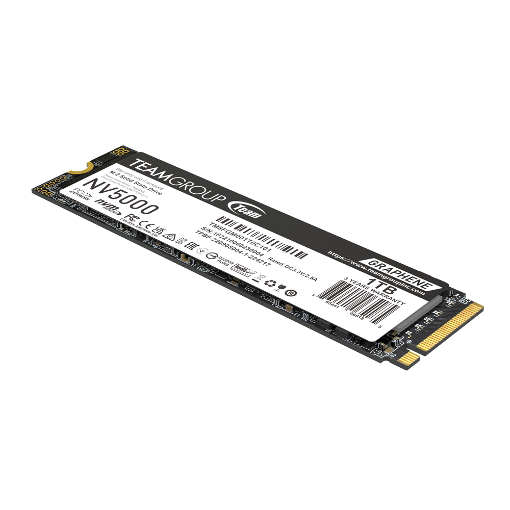 Ổ cứng SSD TeamGroup NV5000 (1TB, M.2, PCIe NVMe Gen4x4, 4,500 MB/s - 1,900 MB/s)