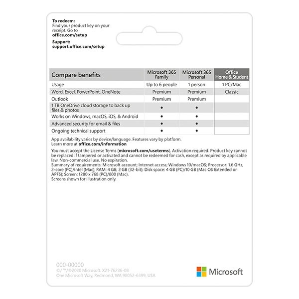 Office Home and Student 2019 English APAC EM Medialess P6 (79G-05143)