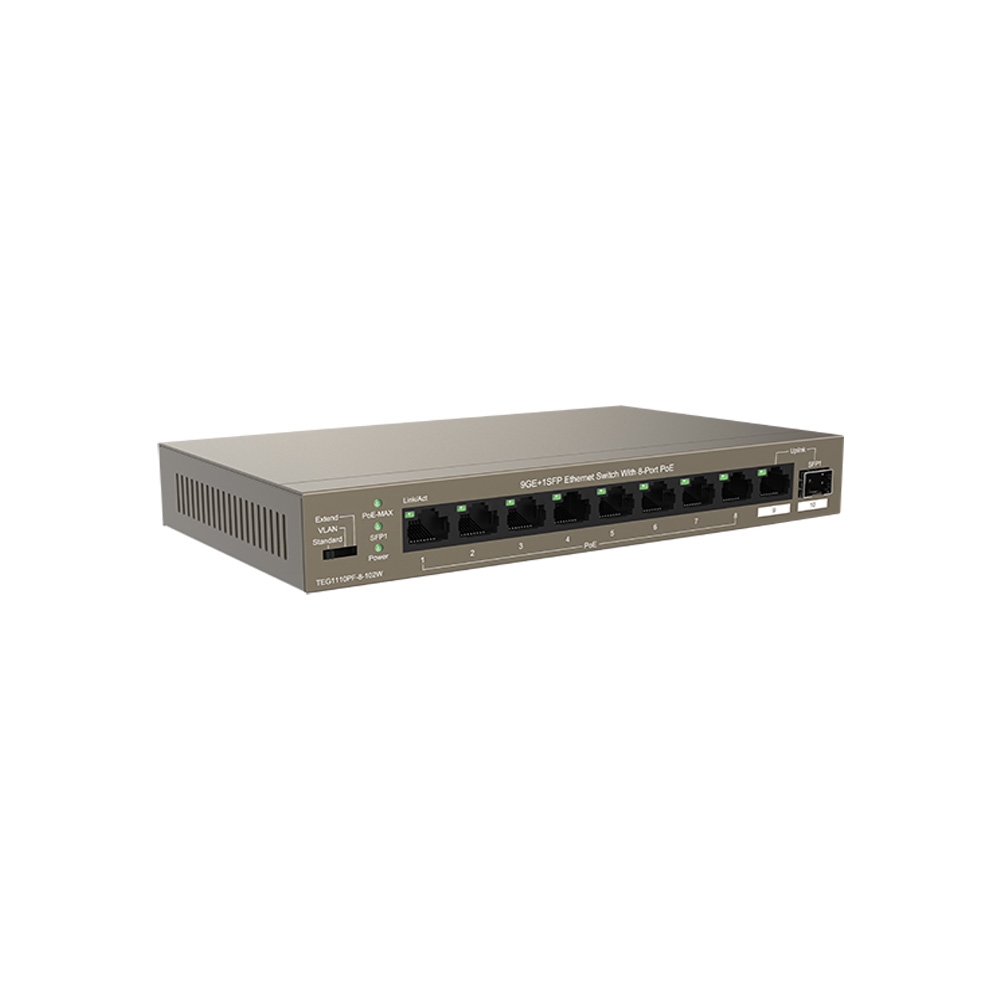 Ethernet Switch với 8 cổng PoE TEG1110PF-8-102W