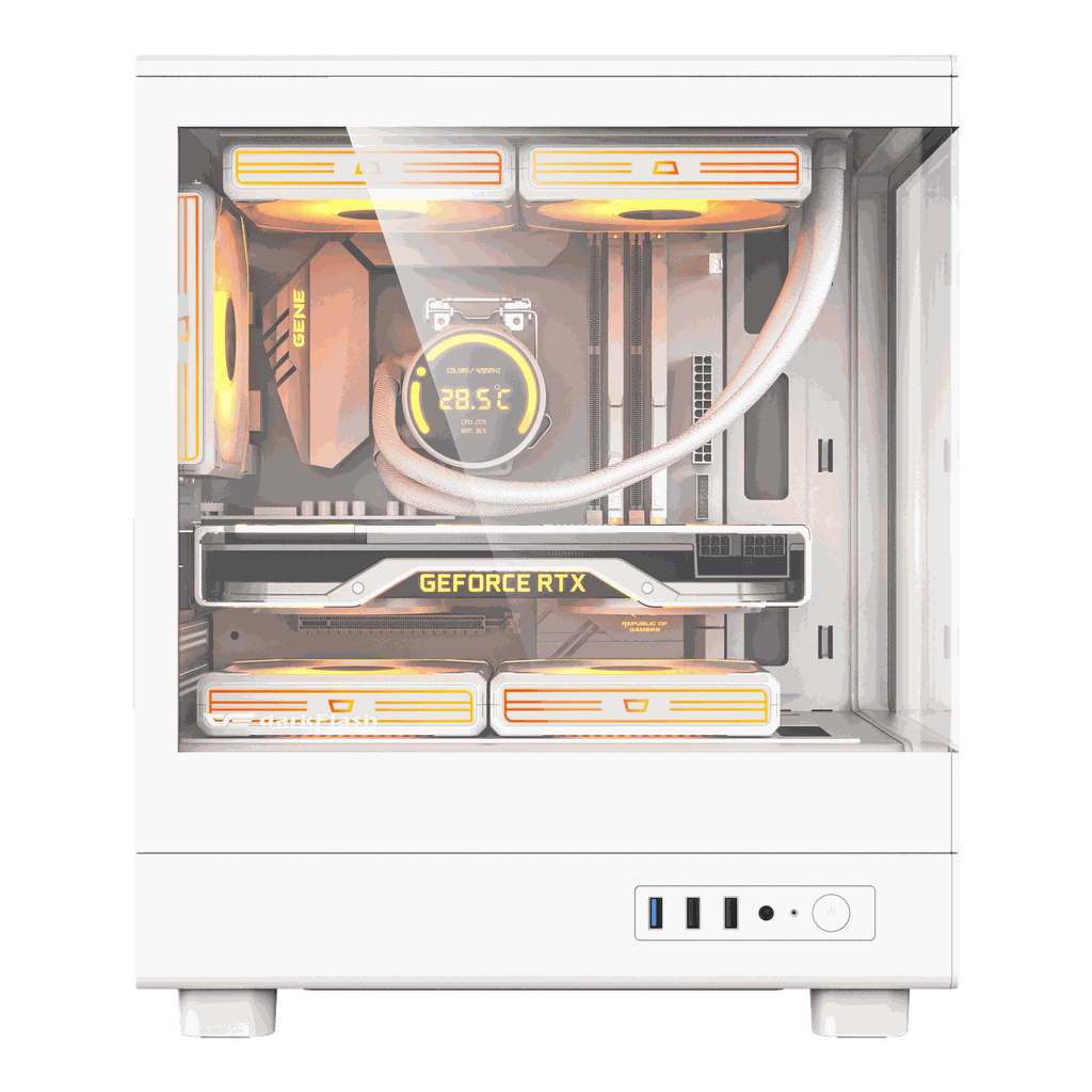 VỎ CASE DARKFLASH DB330M MESH WHITE GLASS (M-ATX, CHƯA FAN)