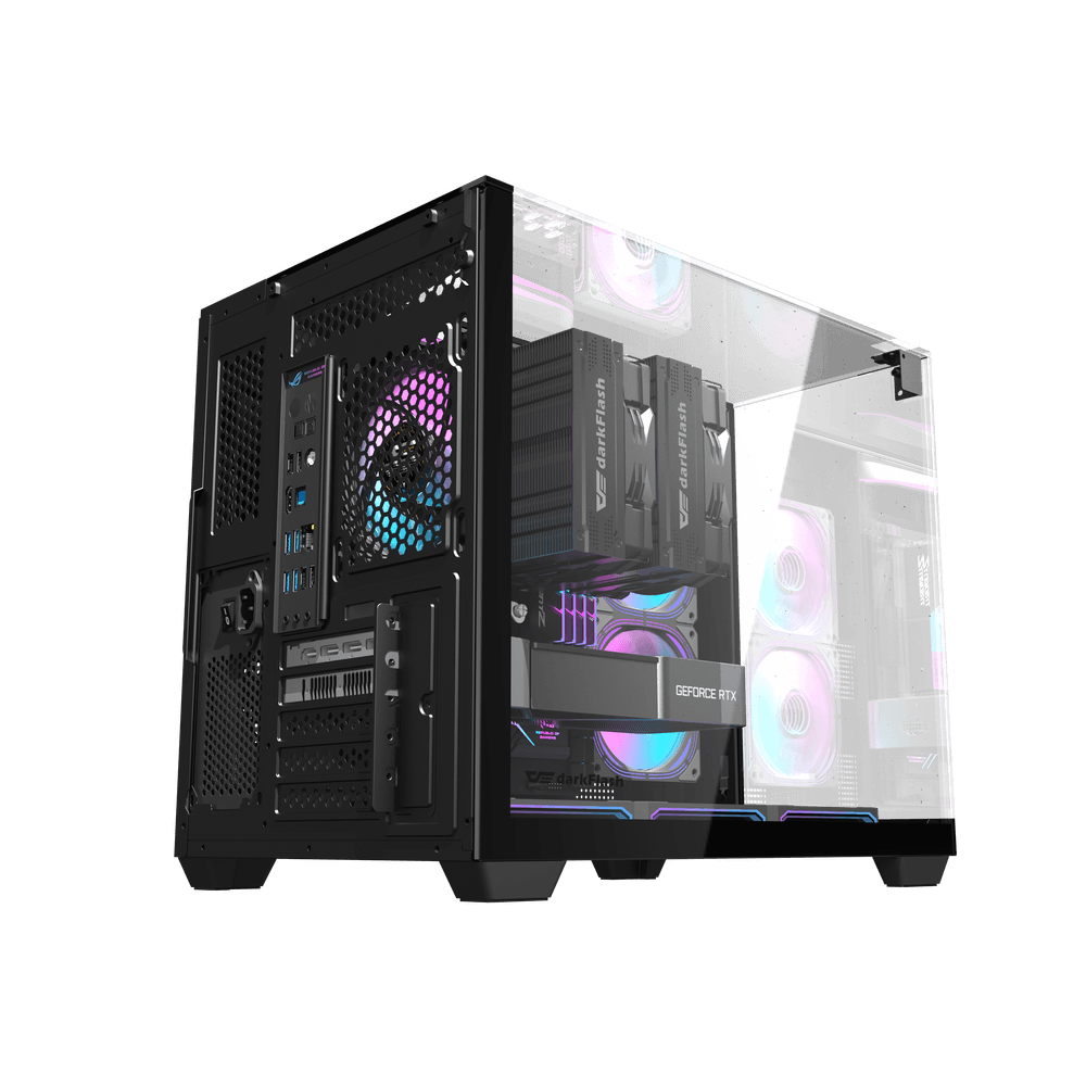 VỎ CASE MÁY TÍNH DARKFLASH L285M BLACK (M-ATX ,ITX,RAD 360, KHÔNG FAN)