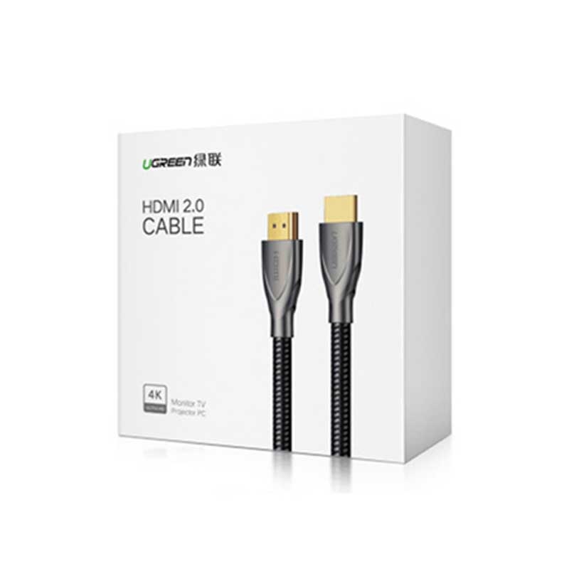 Dây HDMI 2.0 vỏ bện sợi Carbon có chipset 4K dài 8M Ugreen (50111)