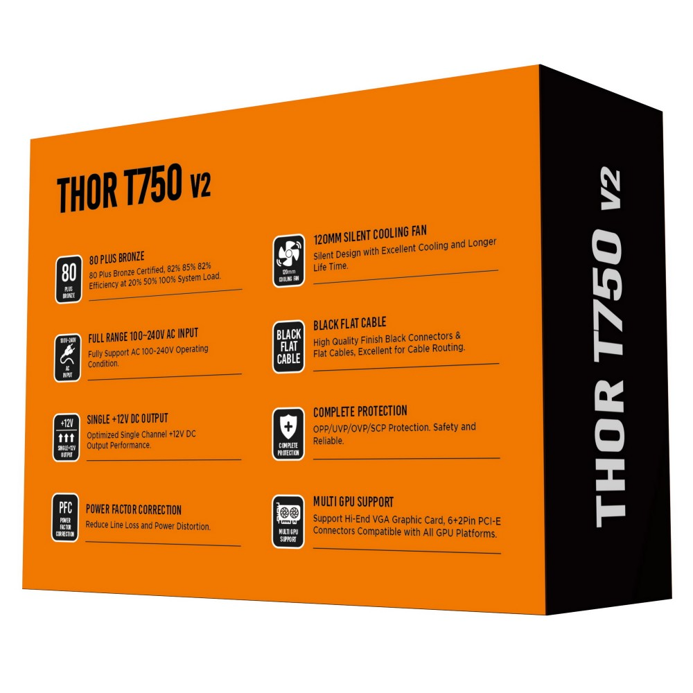 Nguồn Xigmatek Thor T750 v2 750W | 80 Plus Broze, cáp dẹt