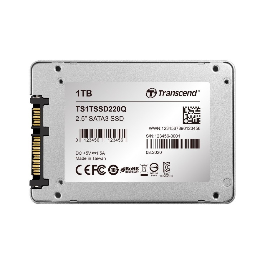 Ổ cứng gắn trong Transcend SSD 1TB 220Q SATA 3, 2.5