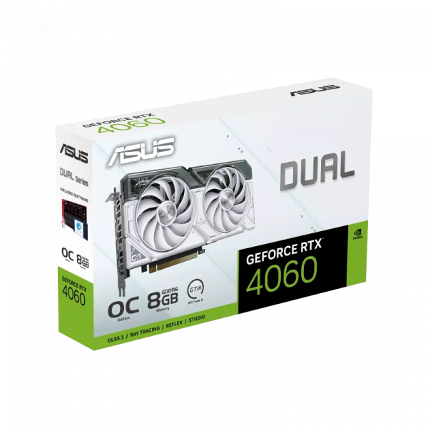 Card Màn Hình ASUS Dual GeForce RTX 4060 White OC Edition 8GB GDDR6
