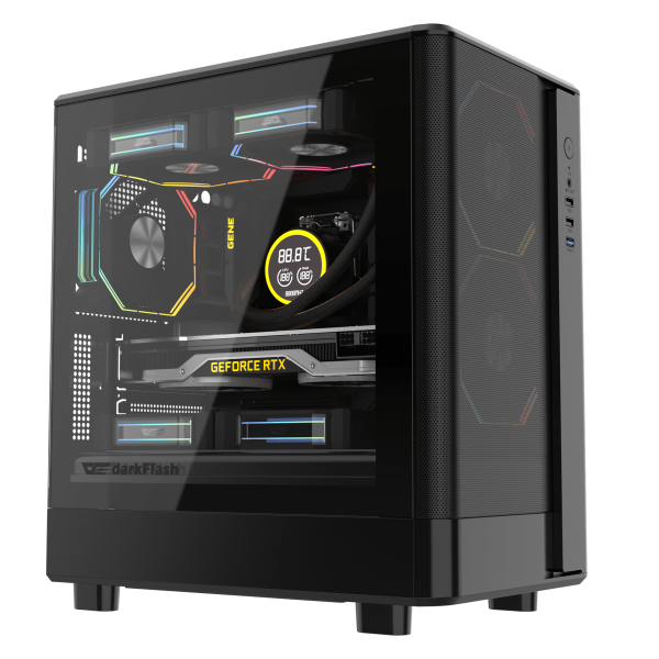 VỎ CASE MÁY TÍNH DARKFLASH DB330M MESH (M-ATX, CHƯA FAN)