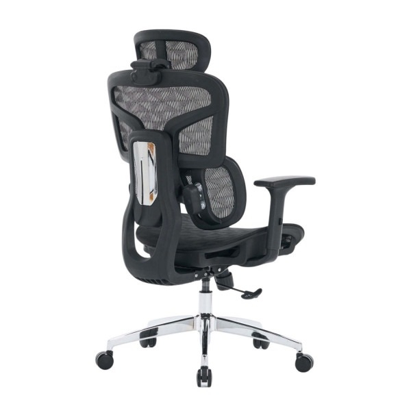 Ghế công thái học EDRA EEC226 (Full lưới, kê tay 3D, ngả 135°, đen)