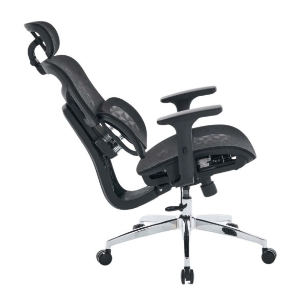 Ghế công thái học EDRA EEC226 (Full lưới, kê tay 3D, ngả 135°, đen)
