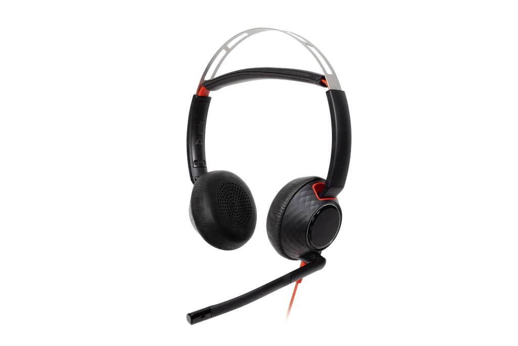 Tai nghe có dây Poly Blackwire 5220 Stereo USB-C 8X231AA (Mic khử ồn, jack 3.5mm, kèm adapter USB-C/A)