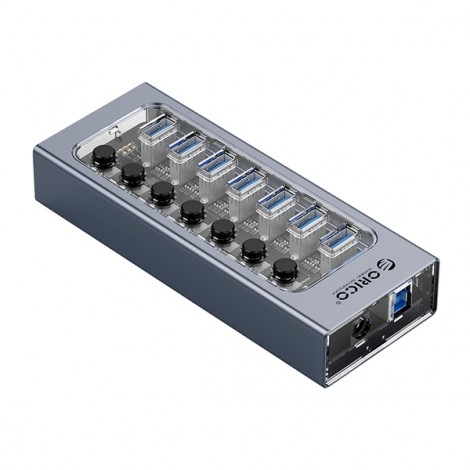 Bộ chia USB HUB 7 cổng Orico USB 3.0 AT2U3-7AB-GY