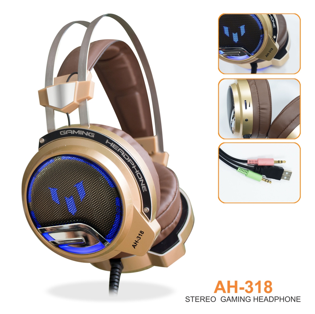 Tai nghe Over-ear SoundMAX AH 318 (Nâu)