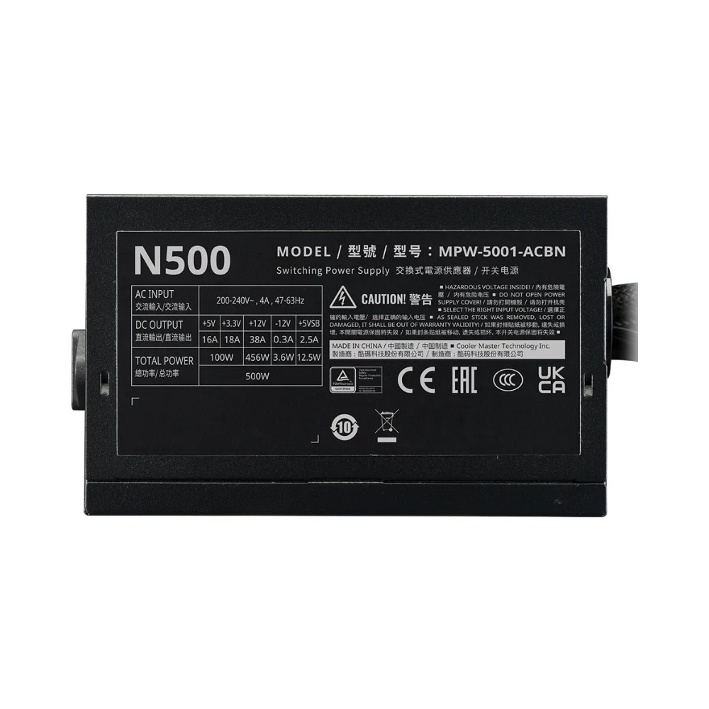 Nguồn máy tính Cooler Master Elite NEX N500 230V (500W, Non Modular, ATX) - MPW-5001-ACBN-BEU