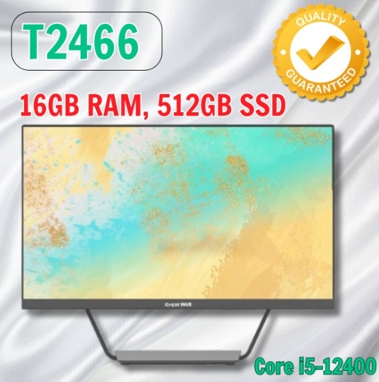 Máy tính liền màn hình PC Great Wall T2466 AIO TA251654 - Core i5-12400, 16GB RAM, 512GB SSD - Màn 23.8