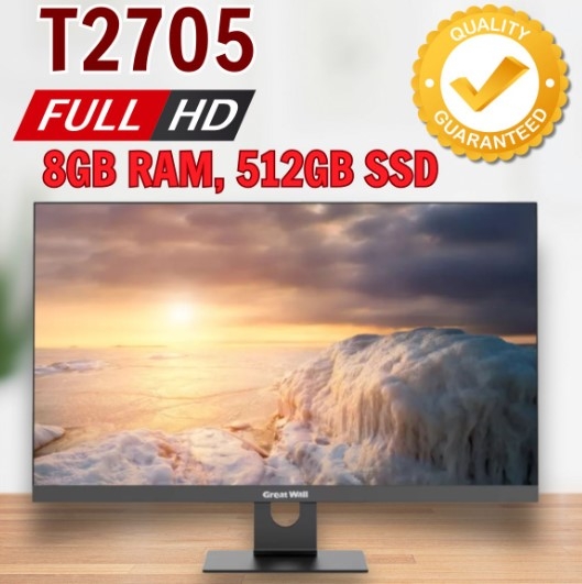 Máy tính All in one Great Wall T2705 AIO TA25857 - Core i5-12450H, 8GB RAM, 512GB SSD - Màn 27