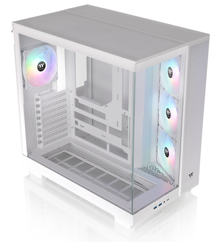 Case Thermaltake Mid Tower View 380 XL TG ARGB Snow sẵn 4 Fan Led