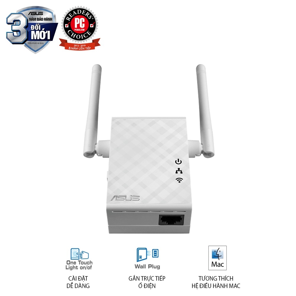 Bộ kích sóng Wifi Asus RP-N12 Tốc độ N300Mbps