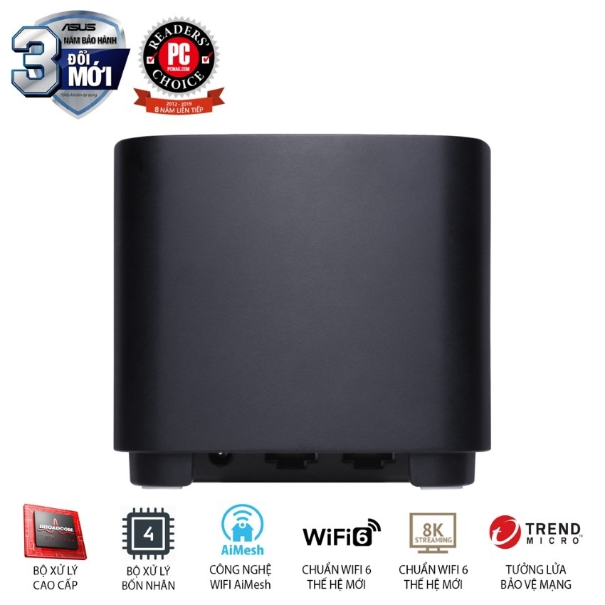 Bộ phát wifi ASUS ZenWiFi AX mini XD4 ( 3 Park) - Đen