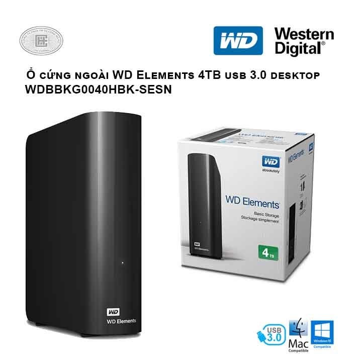 Ổ cứng di động HDD Western Digital 4TB 3.5