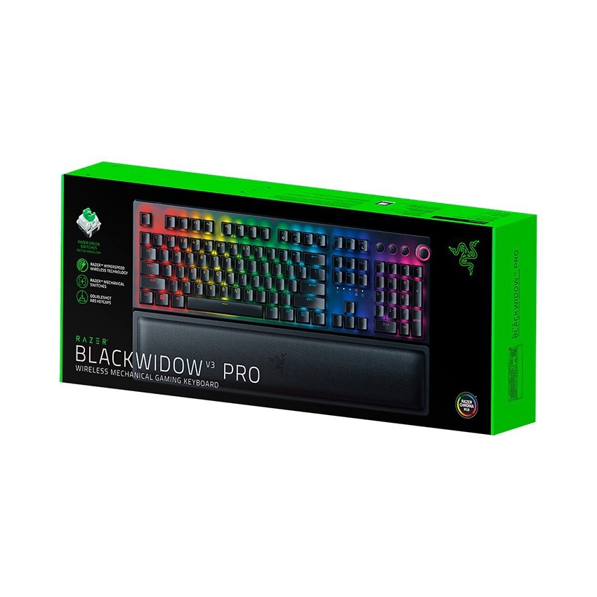 Bàn phím không dây Razer BlackWidow V3 Pro Green Switch (RZ03-03530100-R3M1)