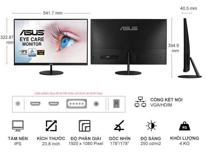 Màn hình Asus VL249HE 23.8