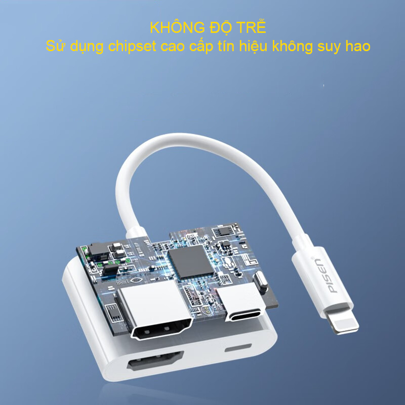 Hub chuyển Lightning PISEN FYD-H04. Chuyển tín hiệu từ cổng Lightning cổng HDMI
