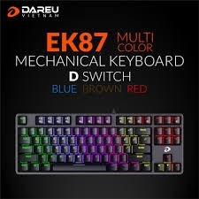 Bàn phím cơ Gaming DAREU EK87 - Black (Multi-LED)