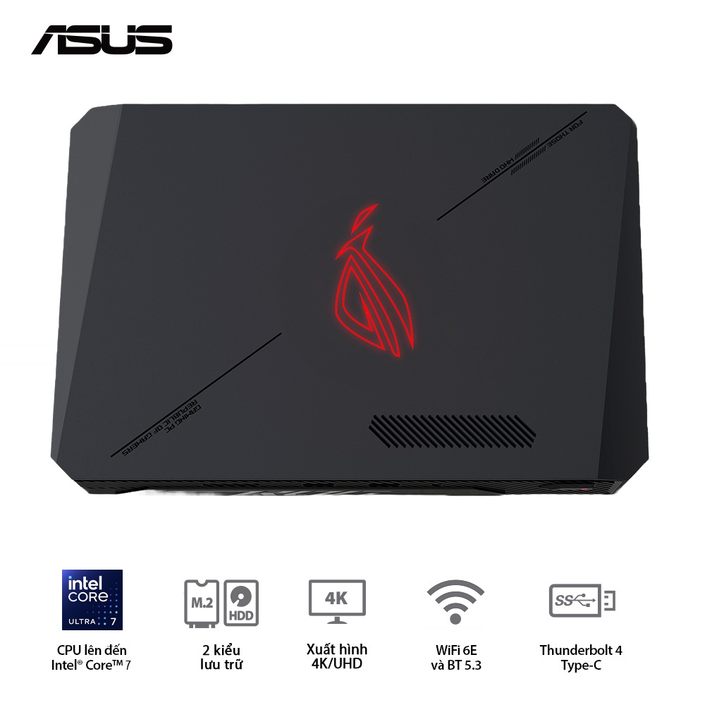 Bộ Mini PC Asus NUC ROG RNUC14SRKU7168A1I ( U7 155H)/8GD5*2/512SSD/Killer Wifi6E/Win11/ RTX 4060)
