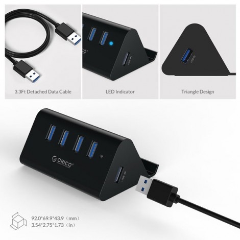 Bộ chia USB HUB 4 cổng Orico USB 3.0 SHC-U3