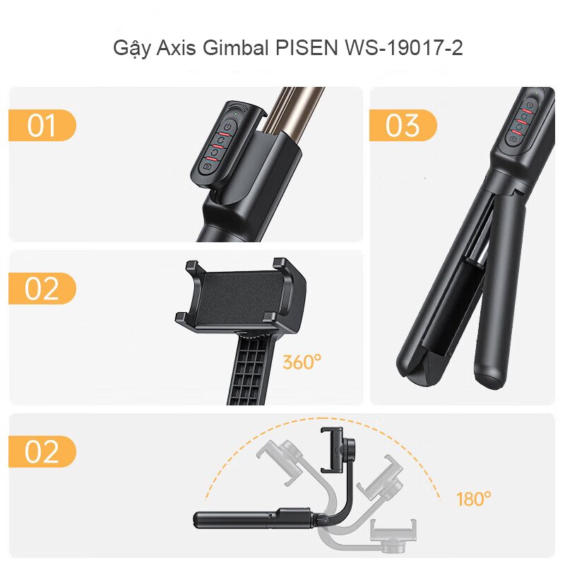 Gậy Axis Gimbal PISEN WS-19017-2