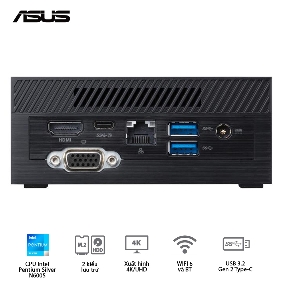 PC ASUS PN41-BBP098MV (PENTIUM N6005/WL+BT/VGA/BAREBONE) (90MR00I3-M00980)