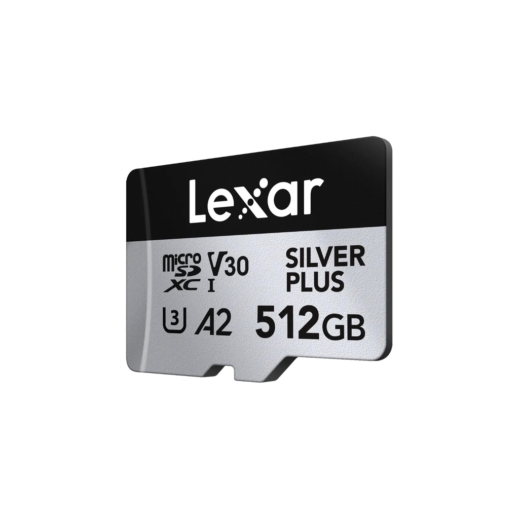 Thẻ nhớ Lexar Professional SILVER PLUS LMSSIPL512G-BNANG (512GB, microSDXC UHS-I, đọc 205MB/s, ghi 150MB/s)