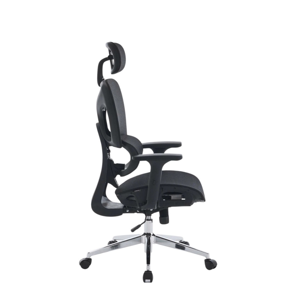 Ghế công thái học EDRA EEC229 (Full lưới, kê tay 3D, ngả 135°, đen)