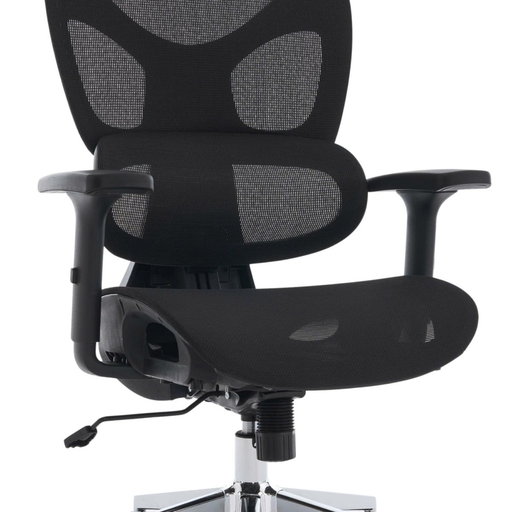Ghế công thái học EDRA EEC229 (Full lưới, kê tay 3D, ngả 135°, đen)