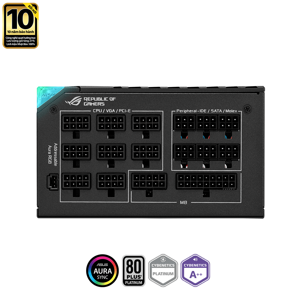 Nguồn máy tính ASUS ROG THOR 1000P2 GAMING 1000W PLATINUM ROG-THOR-1000P2-GAMING